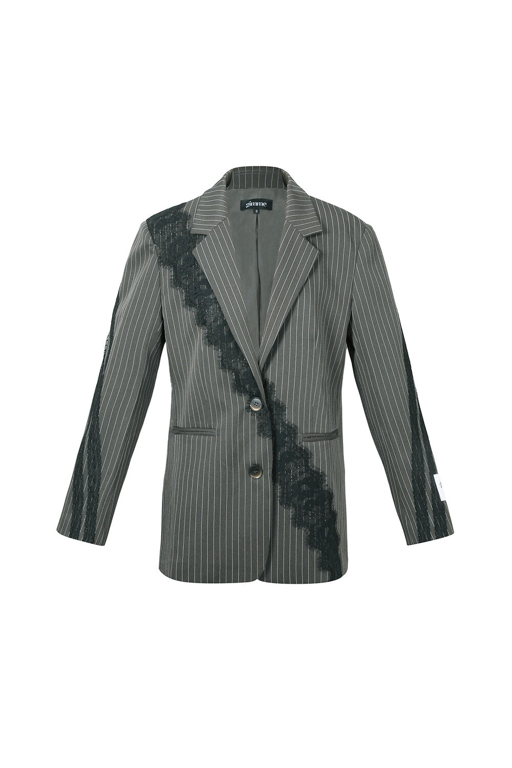 Woven Polyester Fiber Women's Suit Set Elegant Stripes Lace Panel h5Picture12