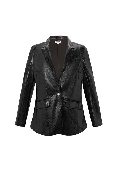 Giubbotto in Pelle PU Donna Set con Finitura Lucida 2