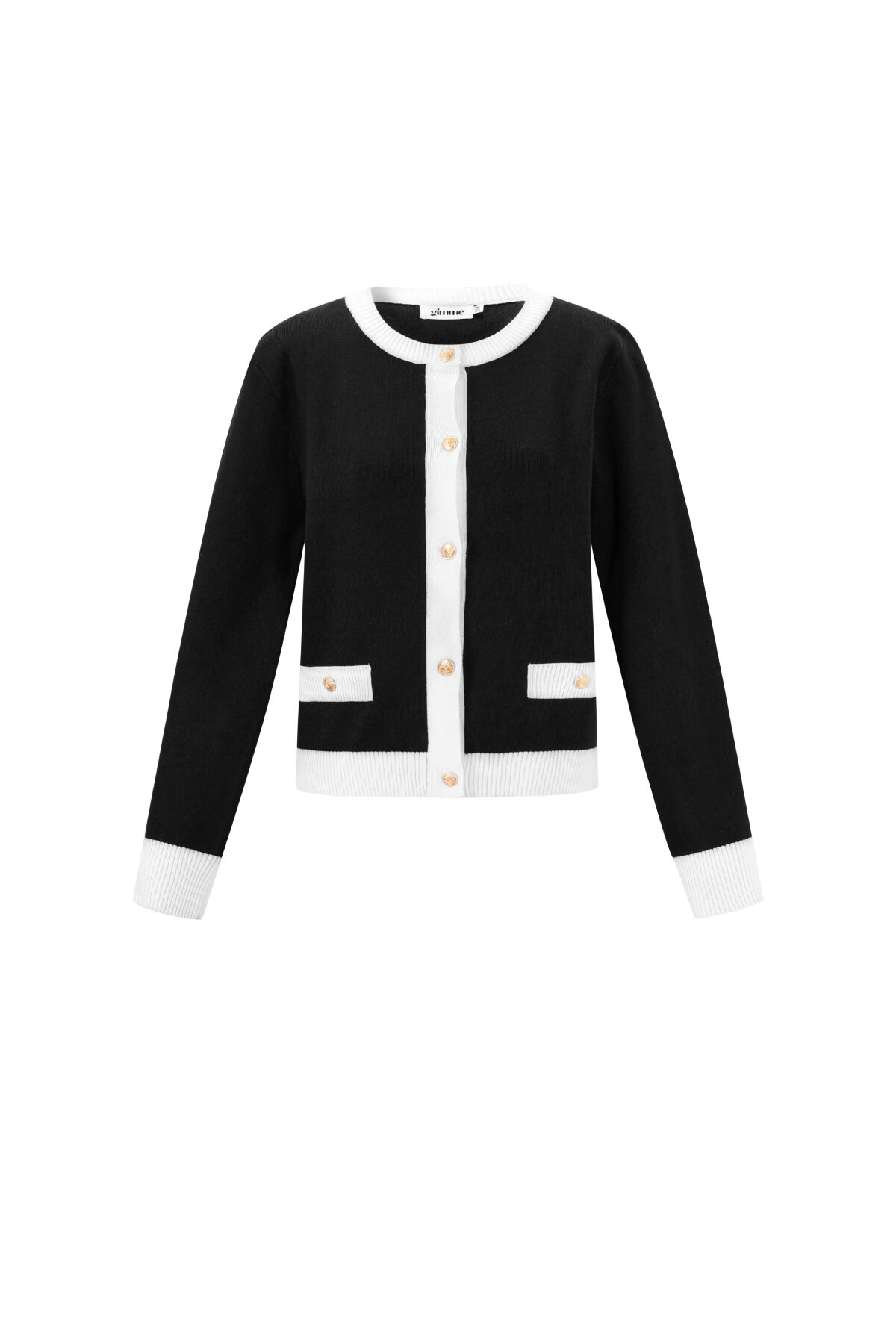 Knitted Polyester Women's Knit Cardigan Casual Color Clash