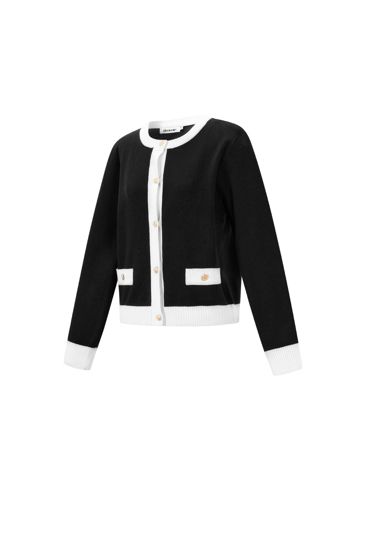 Knitted Polyester Women's Knit Cardigan Casual Color Clash h5Picture2