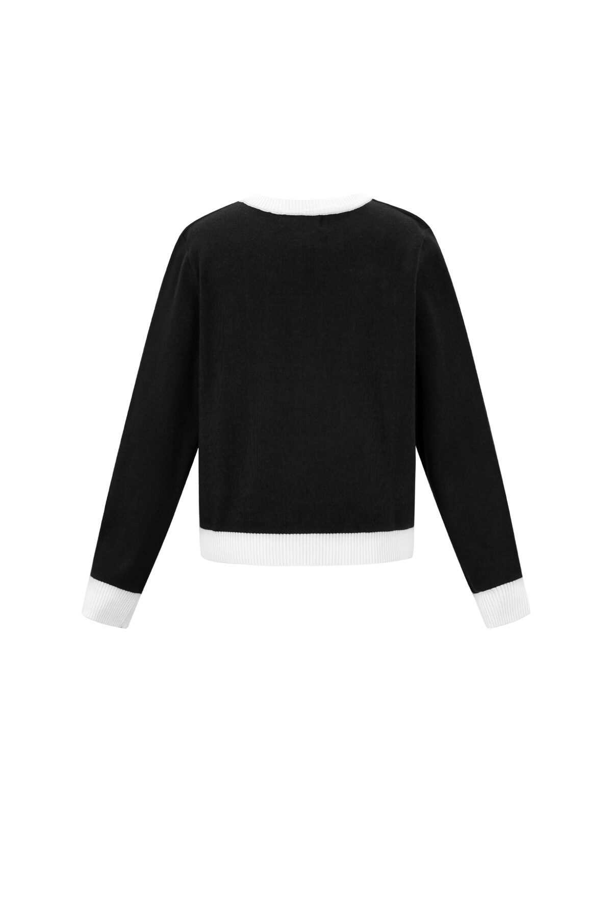 Knitted Polyester Women's Knit Cardigan Casual Color Clash h5Picture3