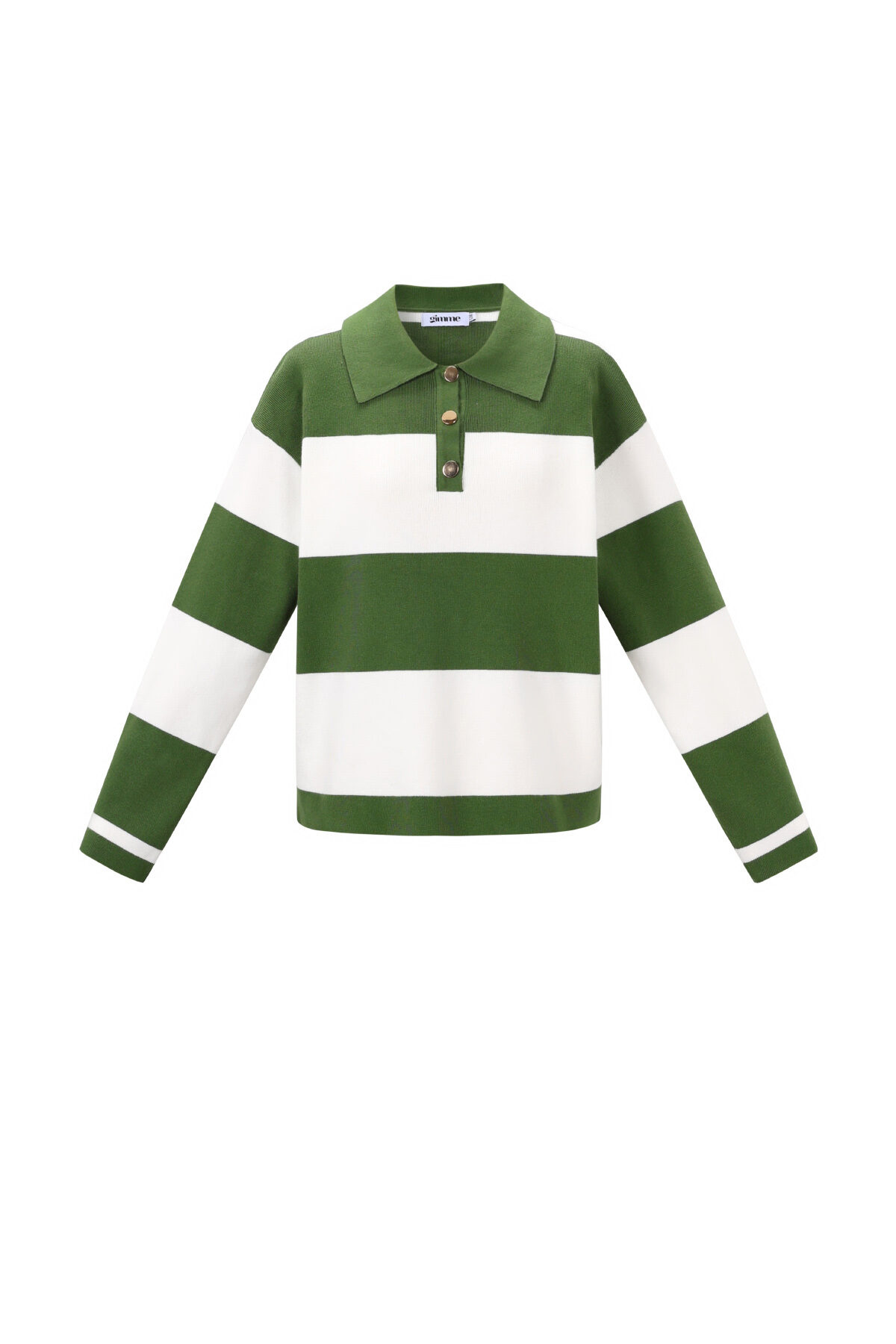 Knitted Viscose Women's Polo Sweater Stripes Fall/Winter h5