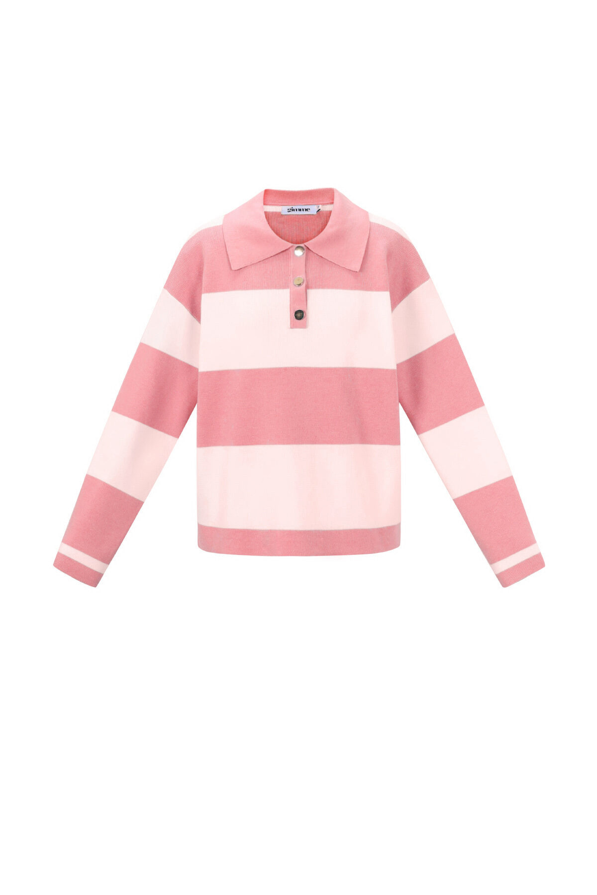 Knitted Viscose Women's Polo Sweater Stripes Fall/Winter h5 Picture11