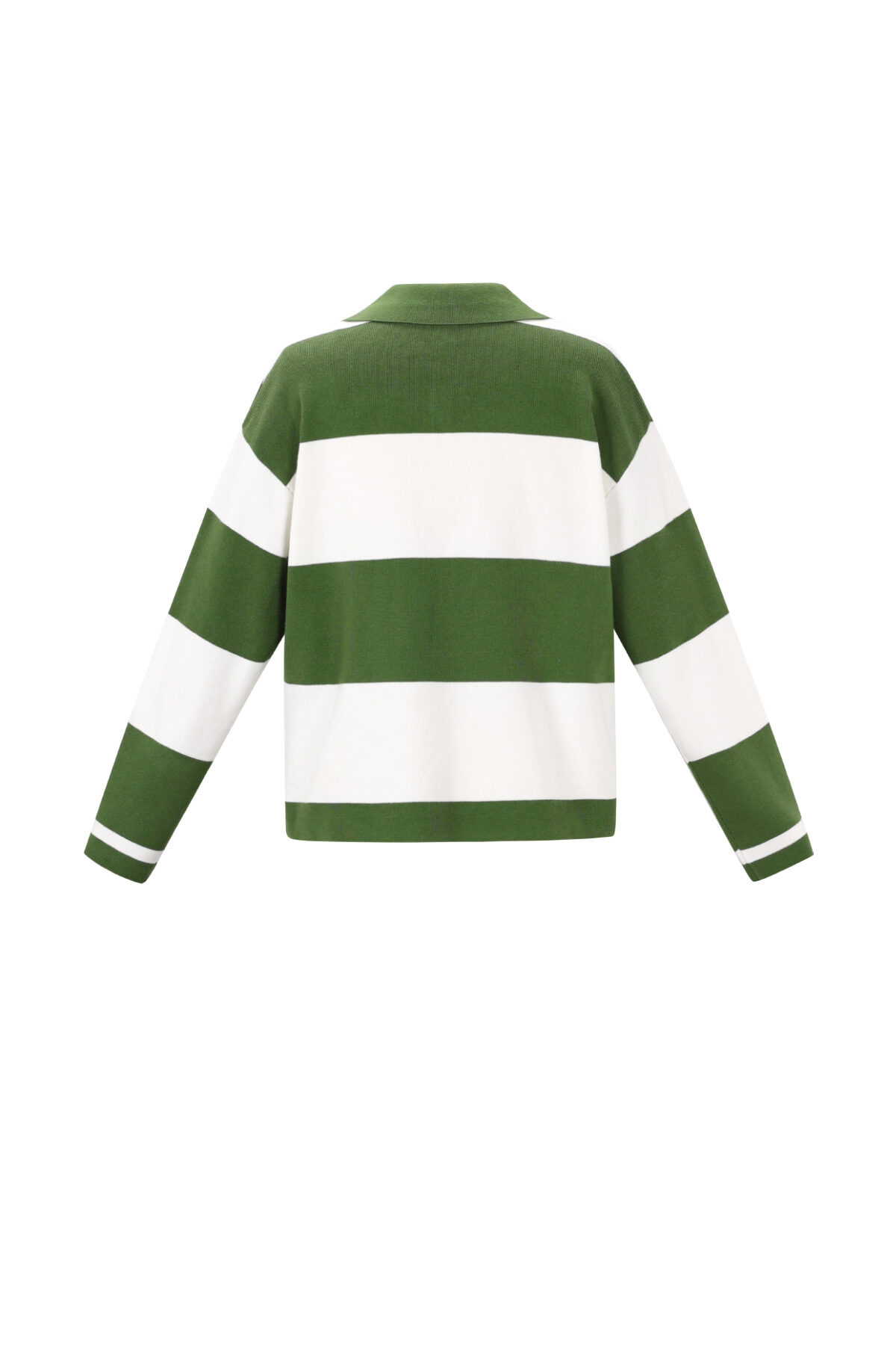 Knitted Viscose Women's Polo Sweater Stripes Fall/Winter h5 Picture3