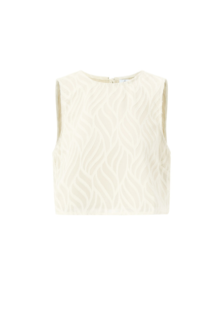 Woven Polyester Fiber Women's Sleeveless Tops Elegant Botanical 2-piece Set 2