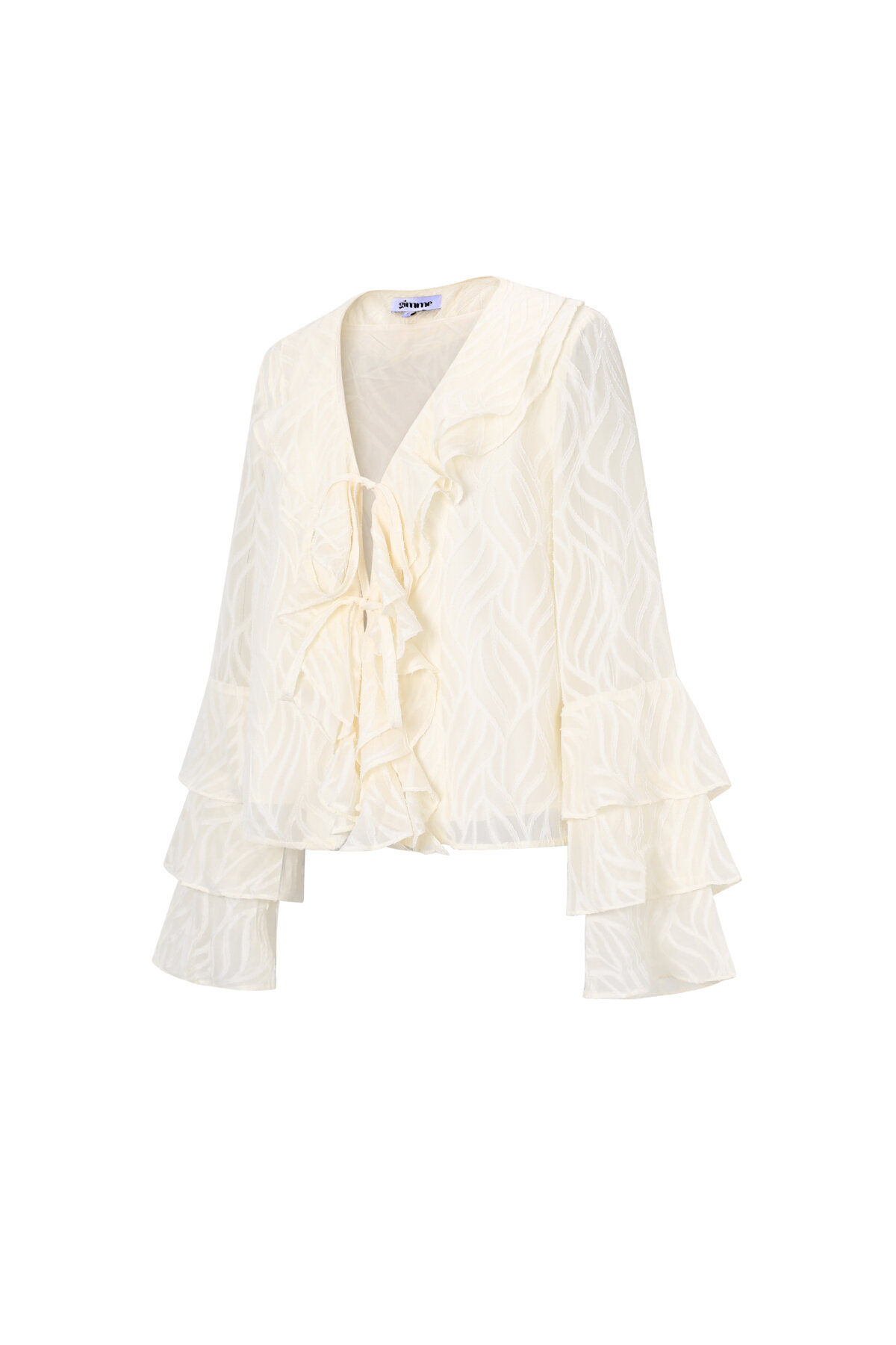 Woven Polyester Fiber Women's Long Sleeve Tops Elegant Botanical h5 Picture2