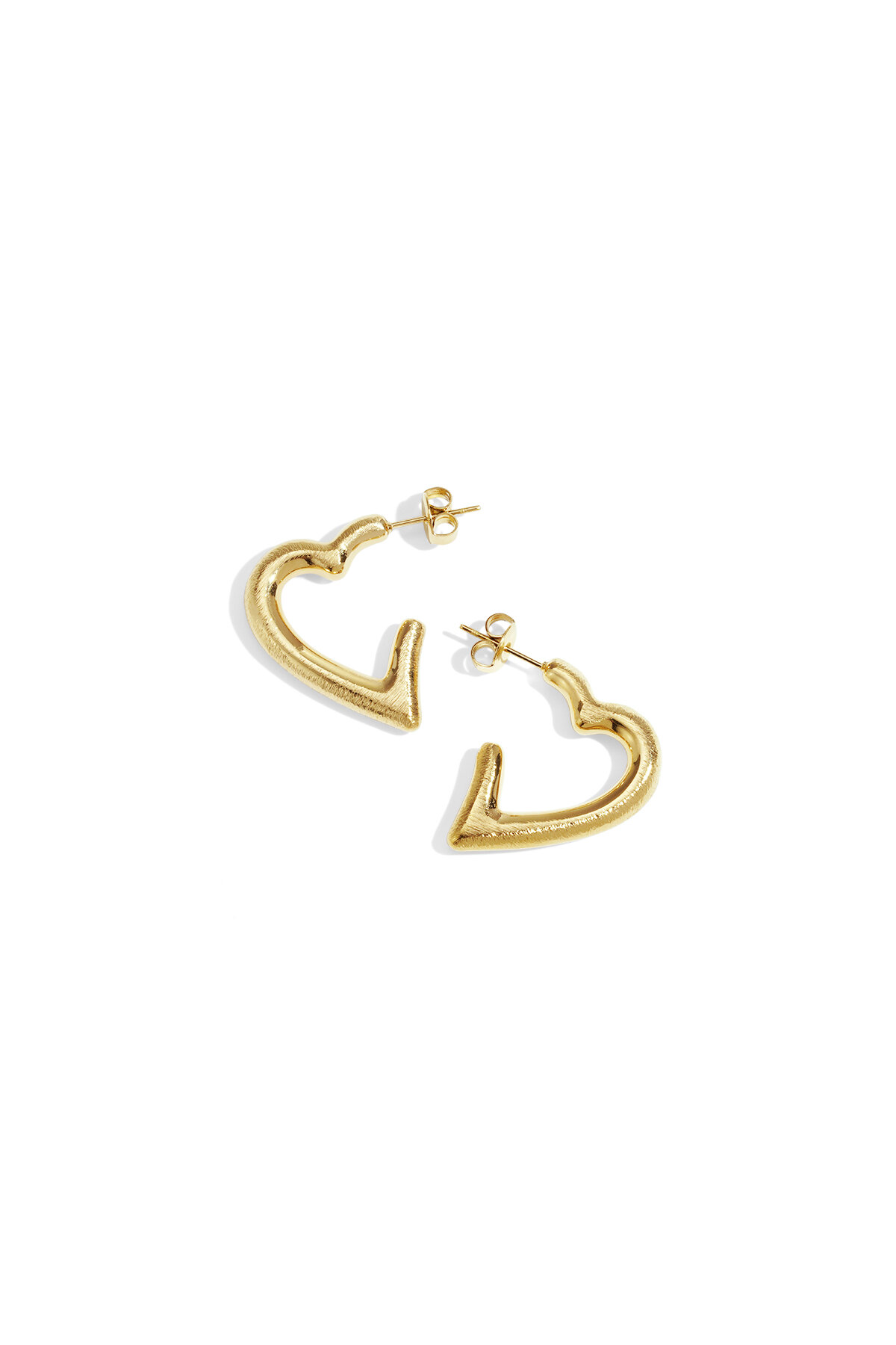 Pendientes de aro Corazón Serie Casual Diario Simple Joyería de mujer 2