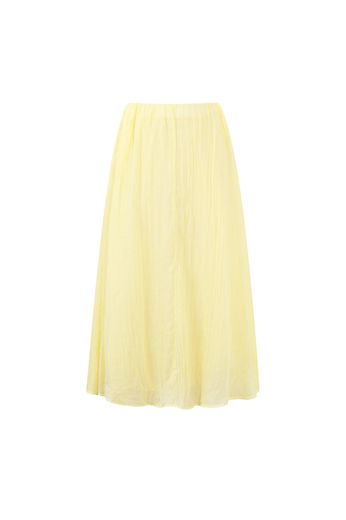 Woven Polyester Fiber Women's Maxi Skirt Casual Solid Color h5 