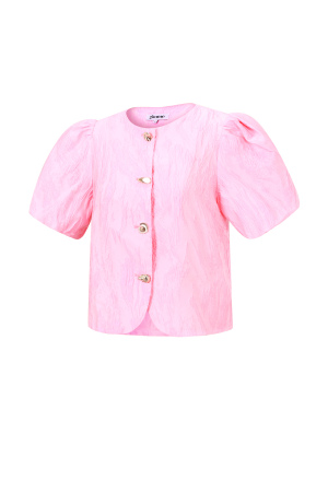 Tessuto Fibra Di Poliestere Donne Top A Manica Corta Elegante Colore Puro Primavera/Estate h5 Immagine2