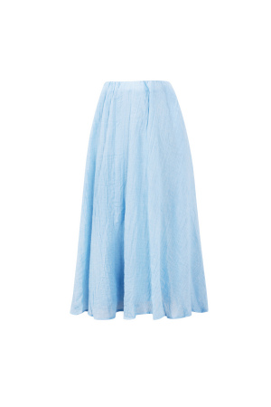 Gonna Maxi Donna In Fibra Di Poliestere Tessuta Stile Casual Colore Puro h5 Immagine2