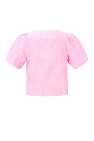 Tessuto Fibra Di Poliestere Donne Top A Manica Corta Elegante Colore Puro Primavera/Estate h5 Immagine3