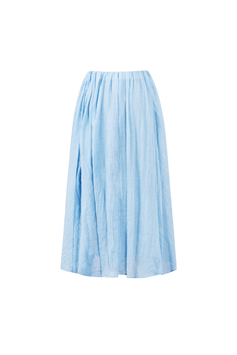 Gonna Maxi Donna In Fibra Di Poliestere Tessuta Stile Casual Colore Puro Immagine3
