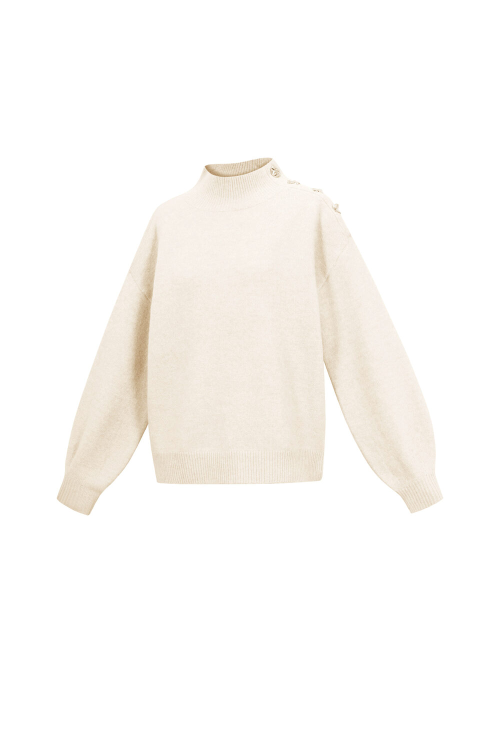 Knitted Polyester Fiber Women's Turtleneck Sweater Casual Solid Color h5Picture2
