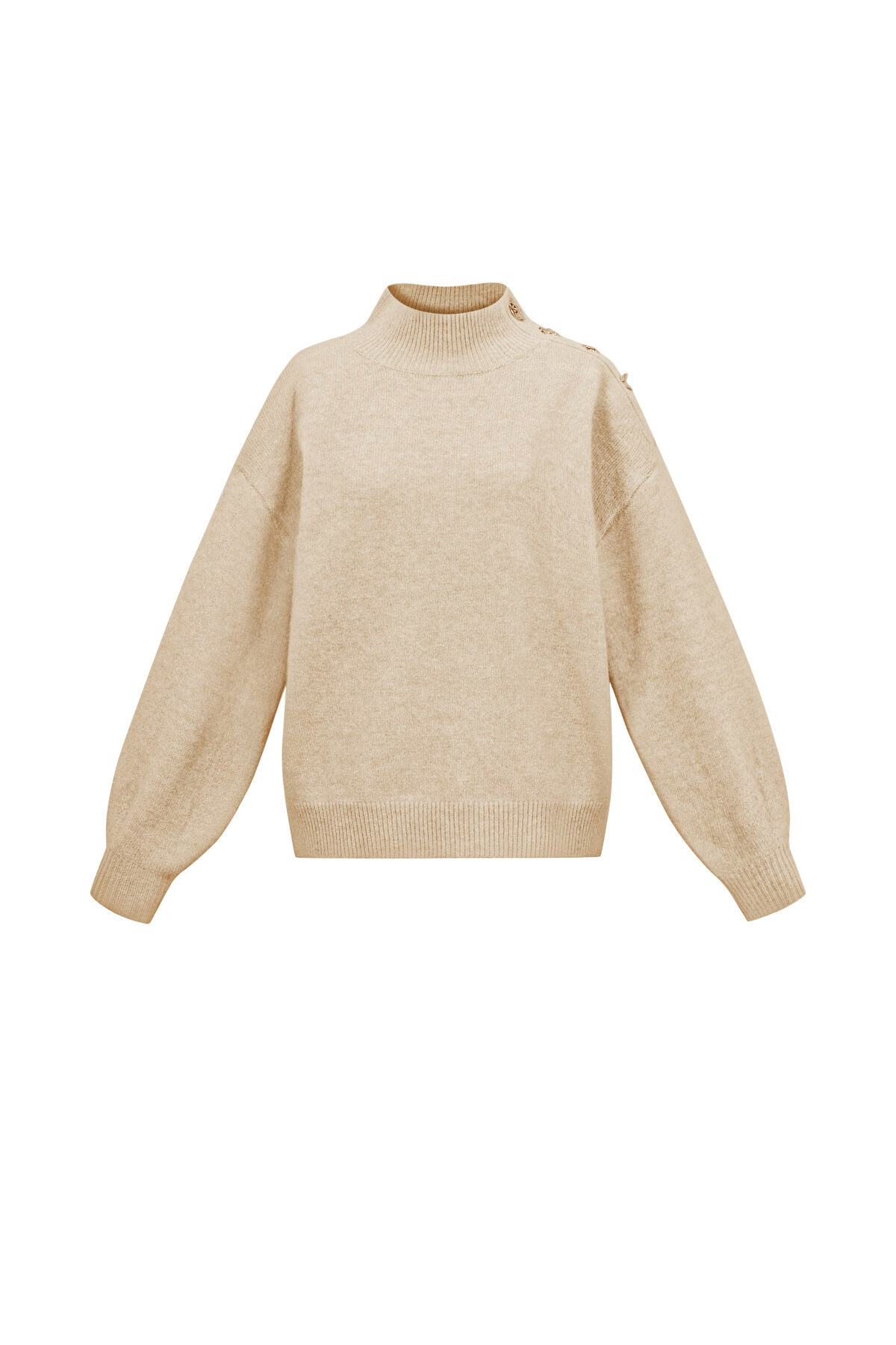 Knitted Polyester Fiber Women's Turtleneck Sweater Casual Solid Color h5Picture12