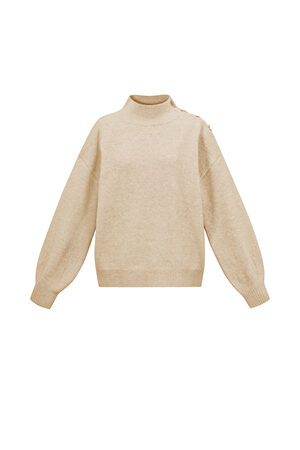 Knitted Polyester Fiber Women's Turtleneck Sweater Casual Solid Color h5 Picture12