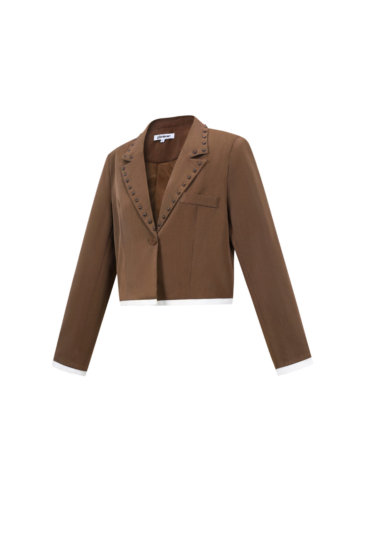 Woven Polyester Fiber Women's Suit Set Fall/Winter Street Solid Color Picture2