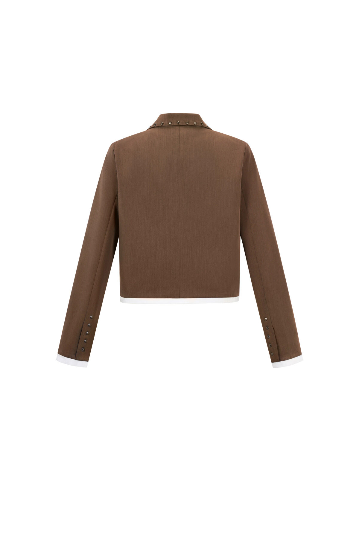 Woven Polyester Fiber Women's Suit Set Fall/Winter Street Solid Color h5 Picture3