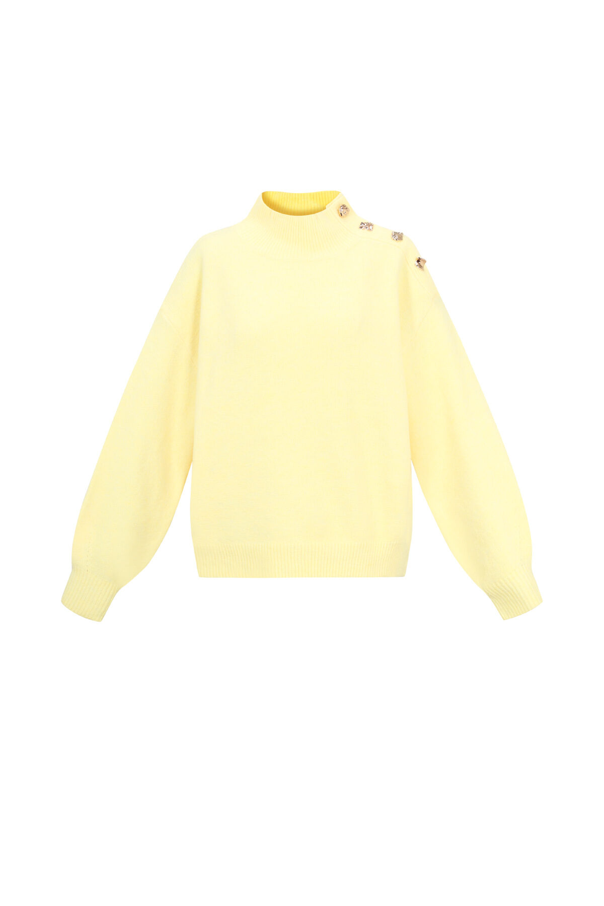 Knitted Polyester Fiber Women's Turtleneck Sweater Casual Solid Color 2