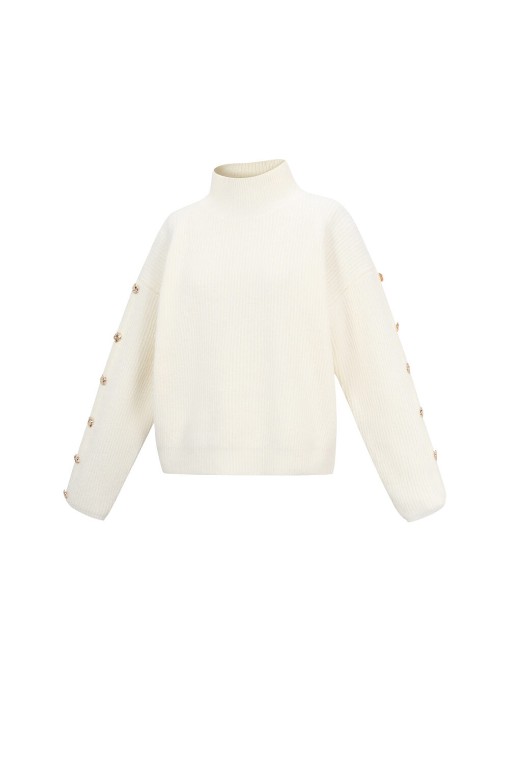 Strick-Polyesterfaser Damen Rollkragenpullover Casual Einfarbig h5Bild2