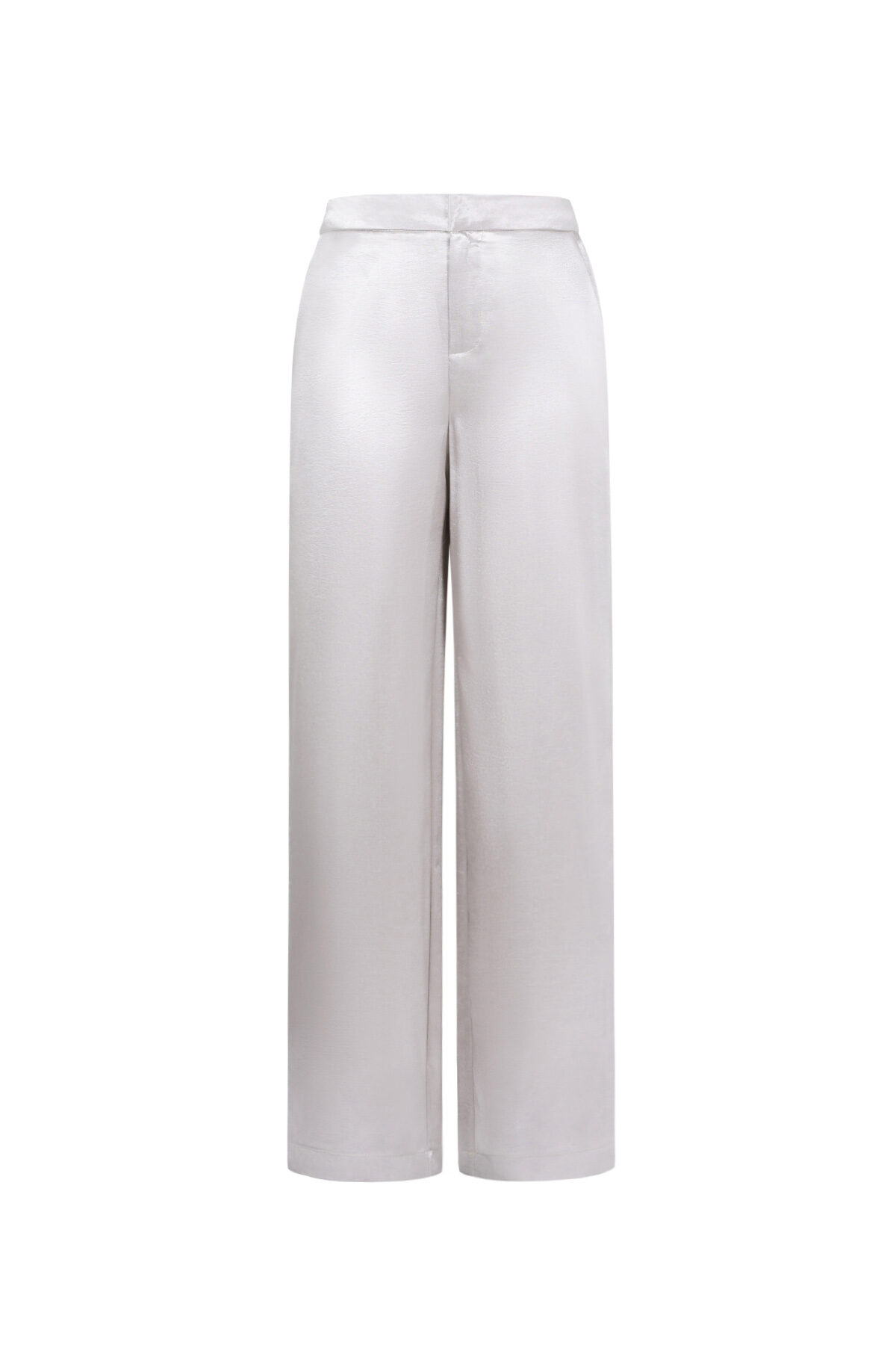 Woven Polyester Fiber Women's Straight Pants Casual Solid Color Fall/Winter h5 
