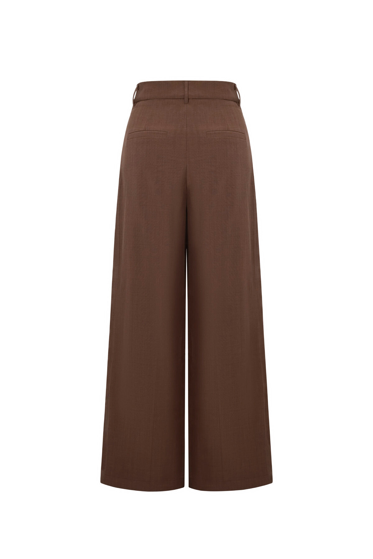 Woven Polyester Fiber Women's Wide Leg Pants Elegant Solid Color Fall/Winter Picture3