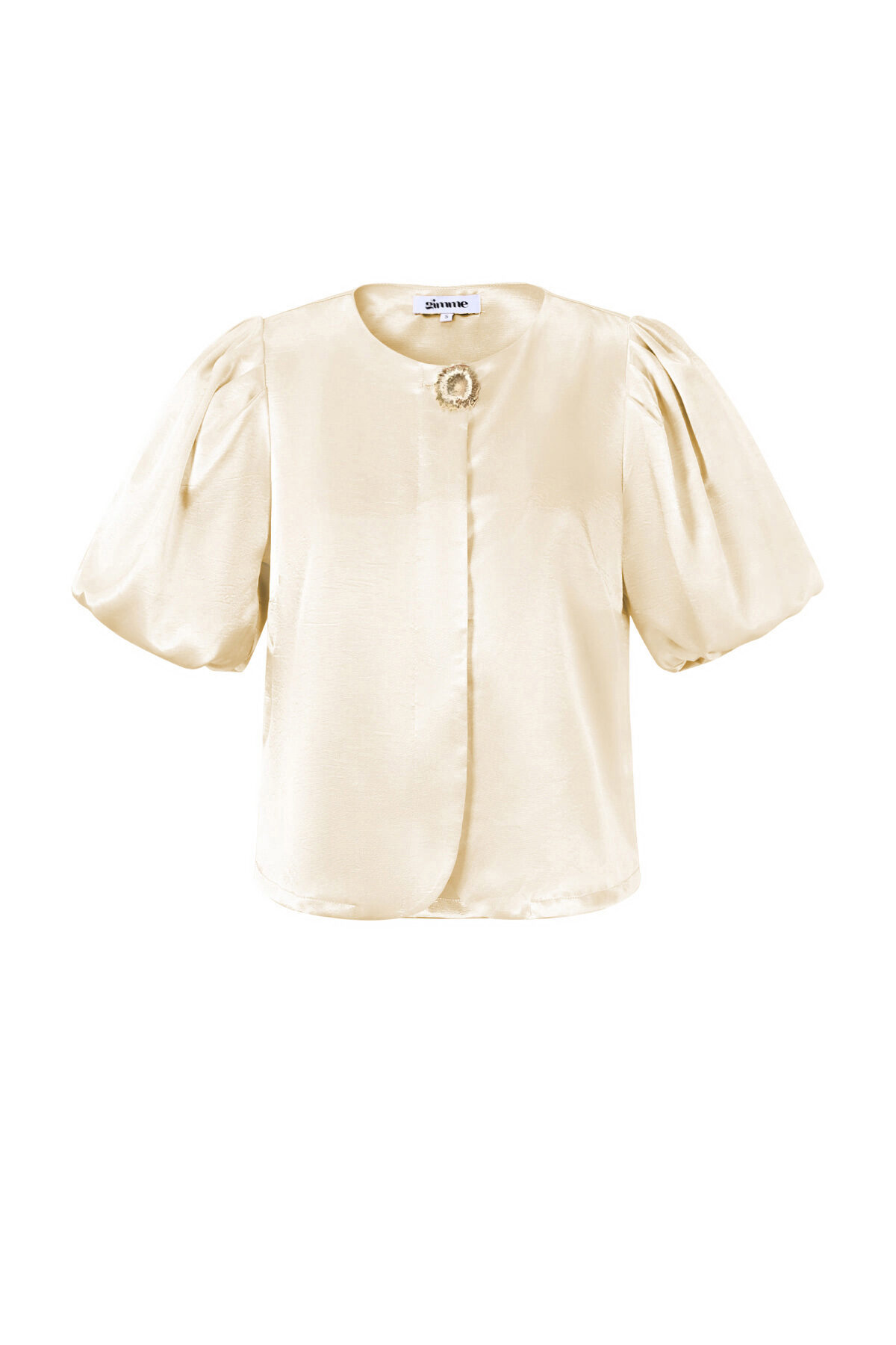 Woven Polyester Fiber Women's Short Sleeve Tops Elegant Solid Color 2