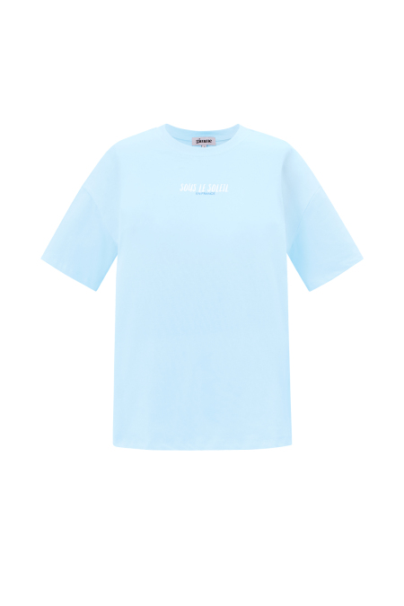 Baumwolle Gestrickte Damen T-Shirt Casual Letters 2