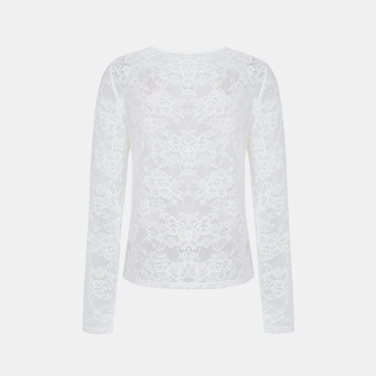 Chic Long Lace Sleeve Tops Picture4