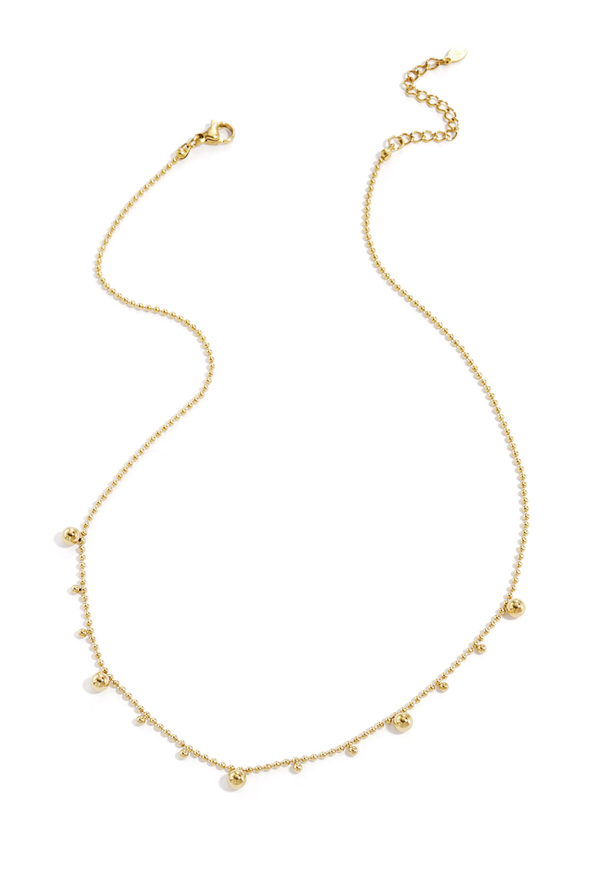 Necklace with alternating balls h5