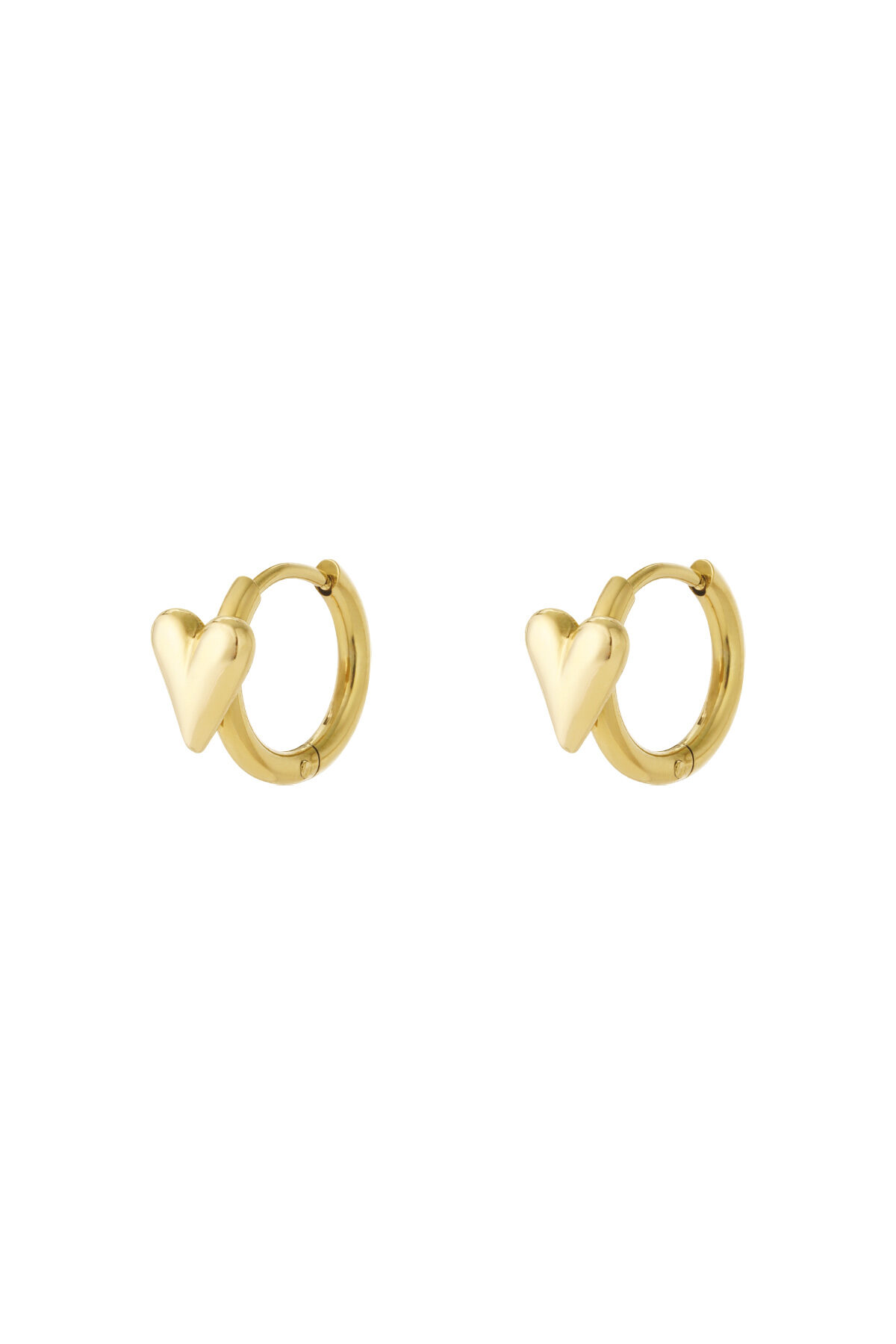 Hoop with mini heart earrings h5