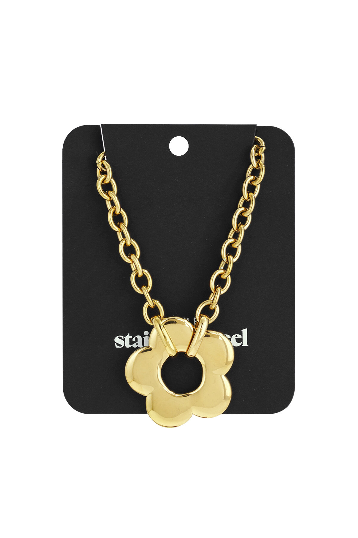Edelstahl Anhänger Halsketten Blume Casual Täglich Einfache Serie Damenschmuck Bild4