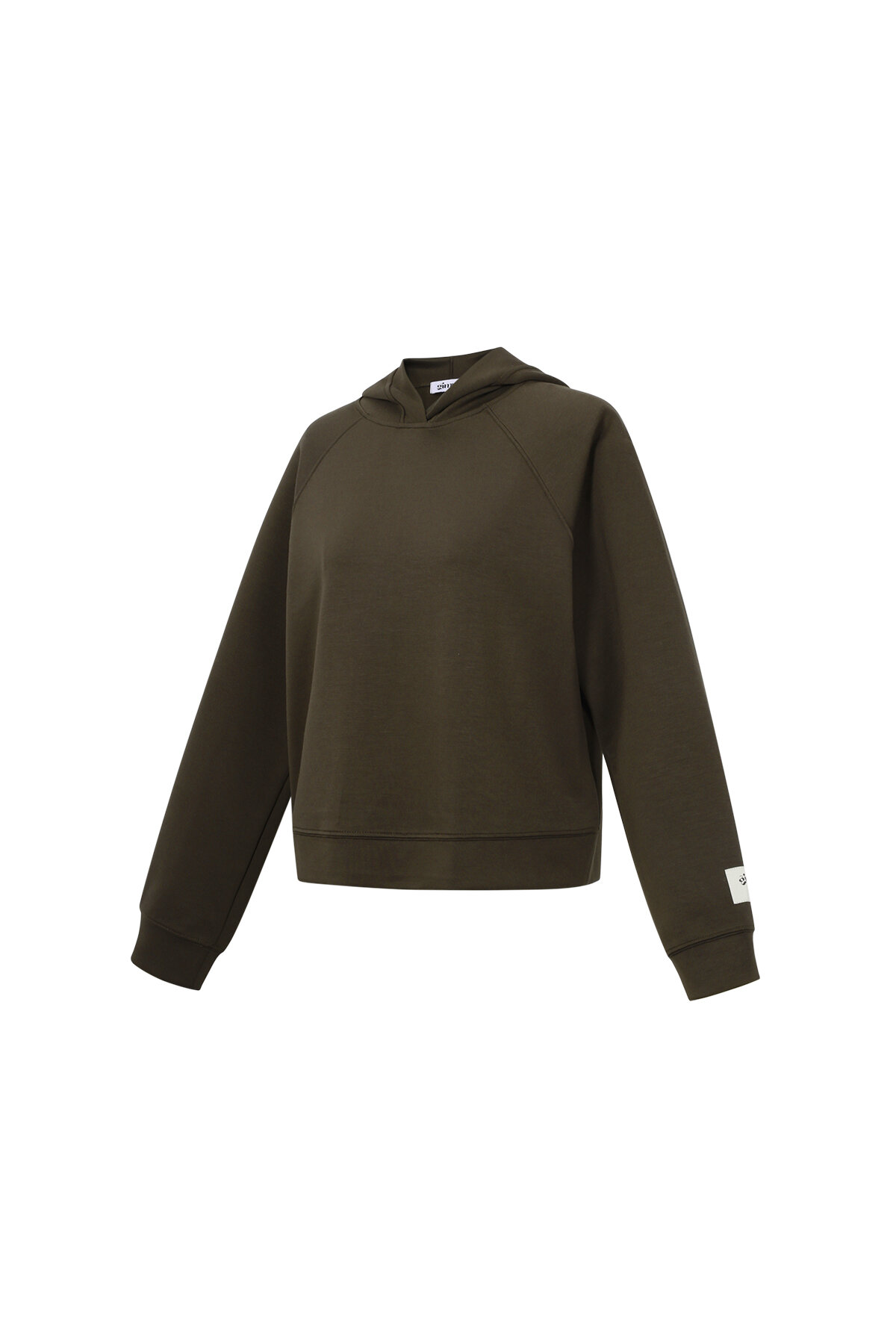 Knitted Polyester Fiber Women's Hoodie Sporty Solid Color Picture2