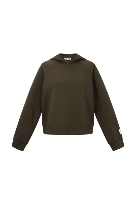 Gestrickte Polyesterfaser Damen Hoodie Sportlich Einfarbig 2