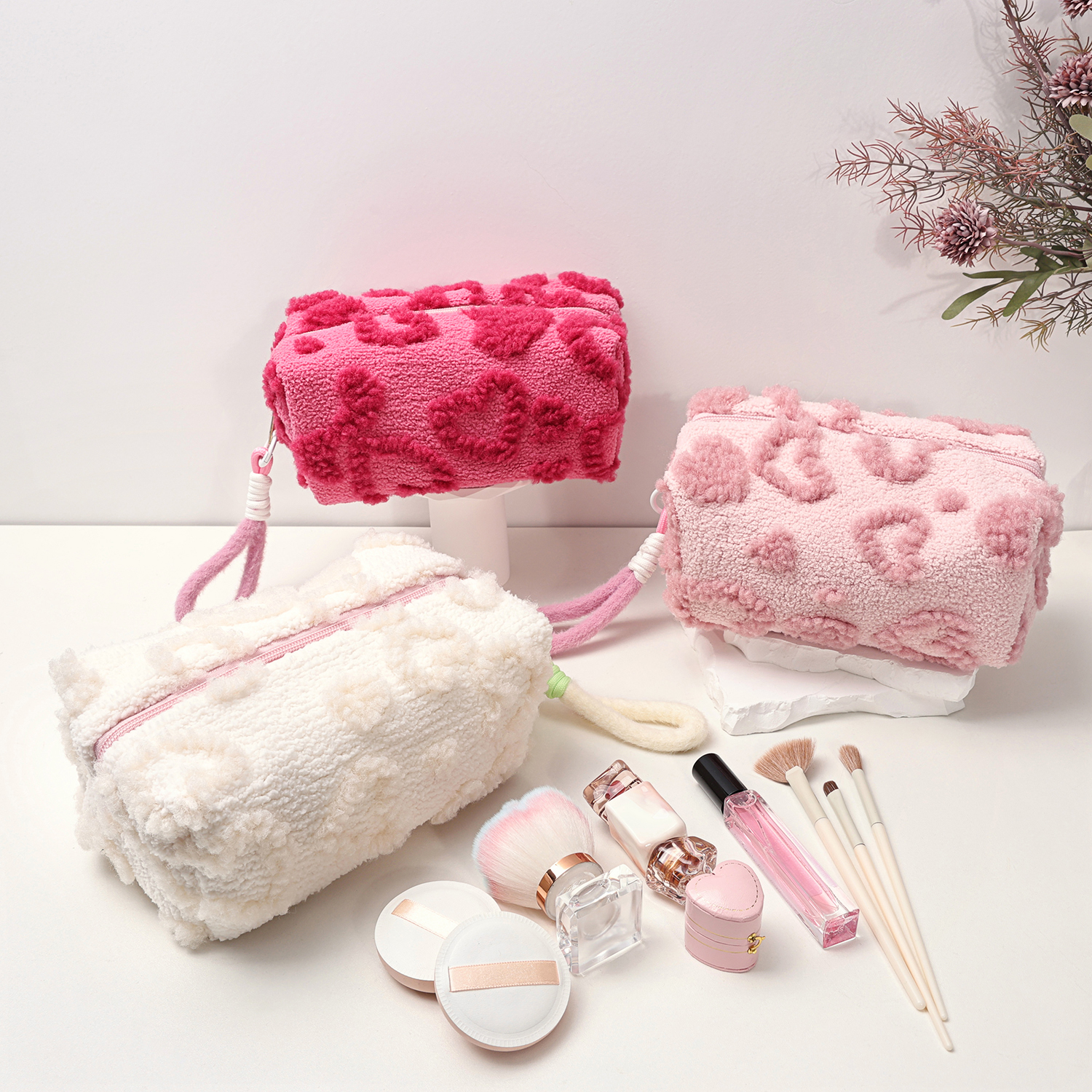 1 pezzo serie romantica dolce cuore poliestere borse da donna Immagine2