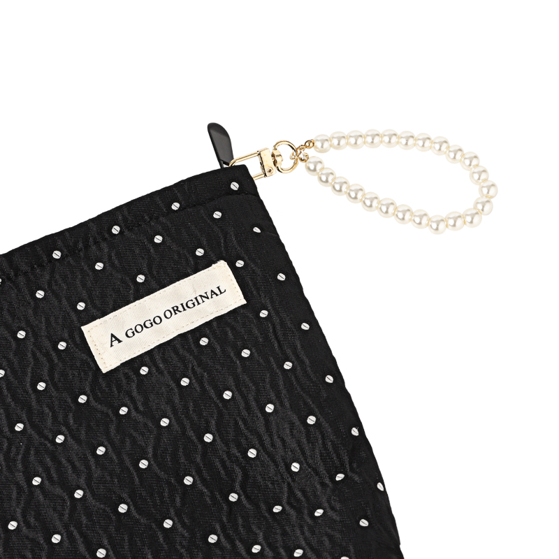 1 Pezzo Serie Classica Elegante Pois Poliestere Borse Da Donna Immagine6