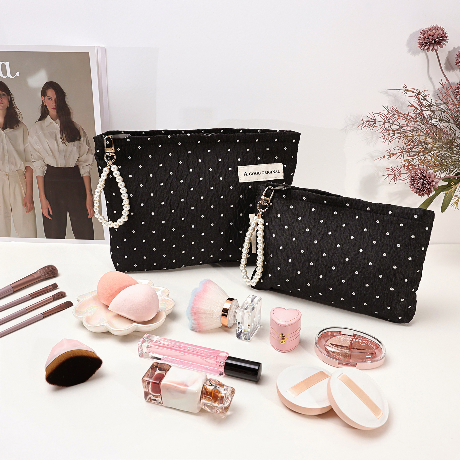 1 Piece Classic Series Elegant Polka Dots Polyester Women's Bags h5 Picture2