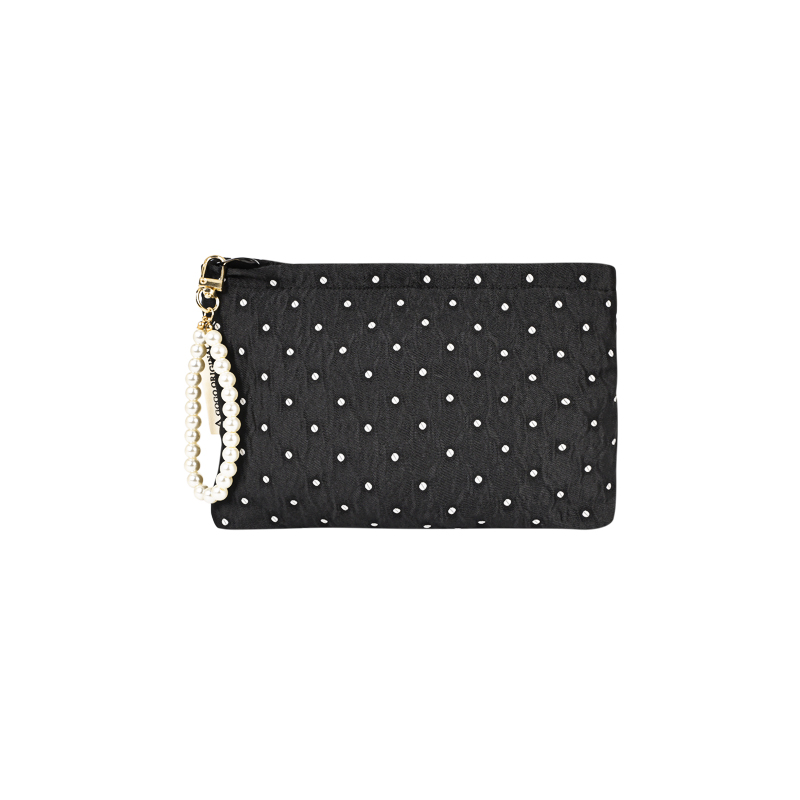 Small. Black Polka Dots (With Pearl Handbag) Picture2