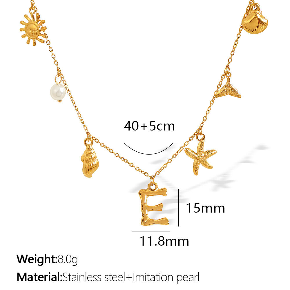 Collier lettre E XL206 Image5