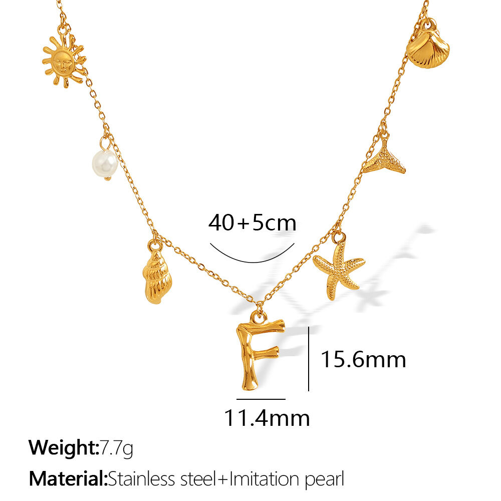 Collier lettre F XL206 Image6
