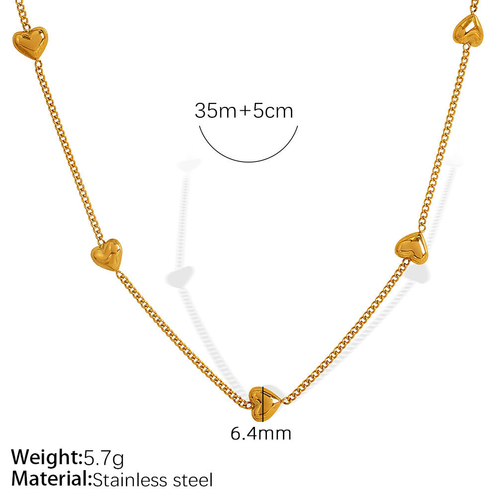 Collar de oro con corazón vertical XL135 Imagen3
