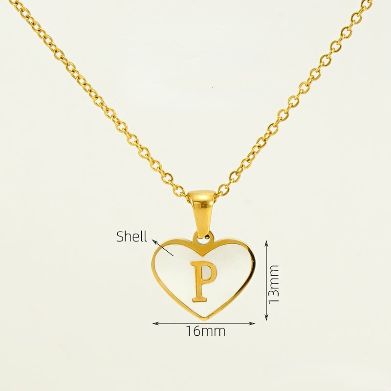 Gold Letter P [With Chain] Picture16