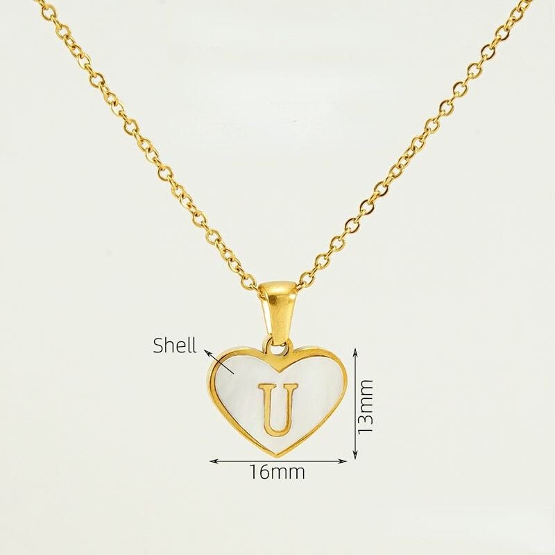 Gold Letter U [With Chain] Picture21