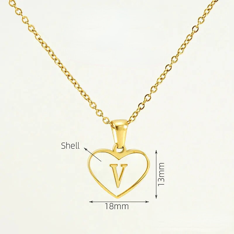 Gold Letter V [With Chain] Picture22