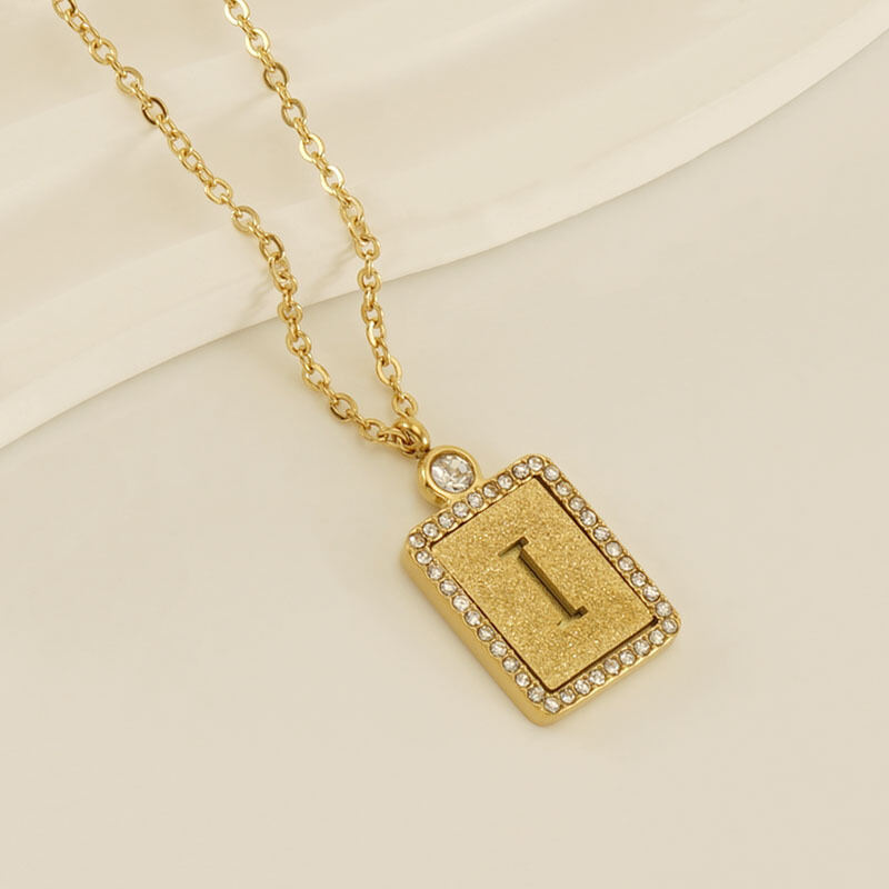 Gouden letter I [met ketting] Afbeelding9