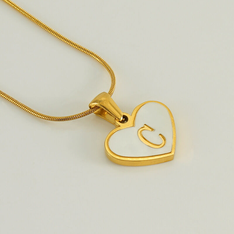 White Shell Letter C (With Chain) Picture3