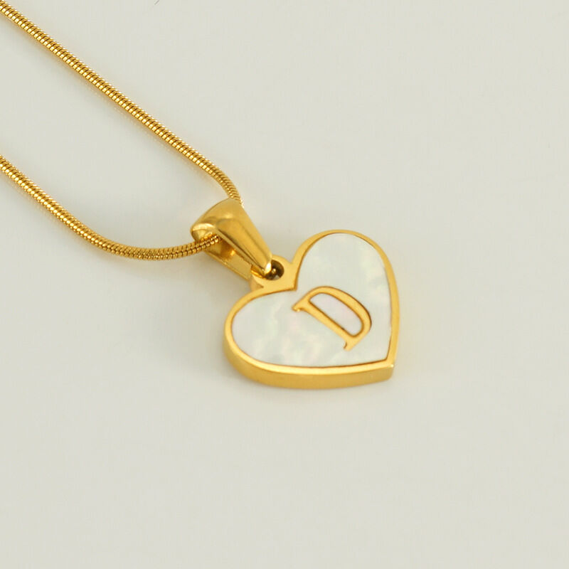 White Shell Letter D (With Chain) Picture4