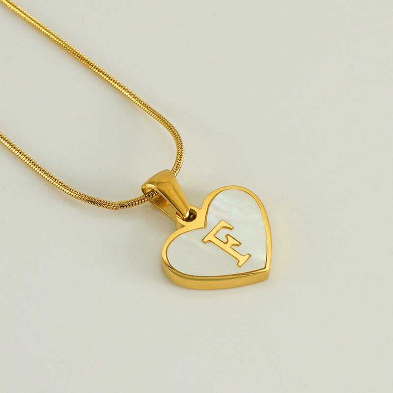 White Shell Letter F (With Chain) Picture6