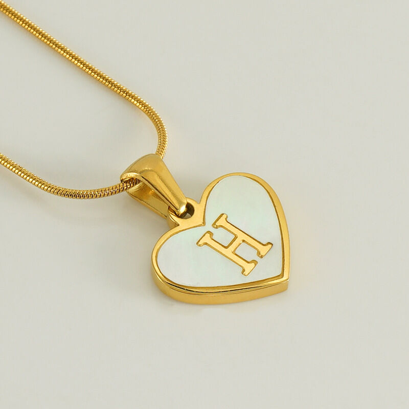 White Shell Letter H (With Chain) Picture8