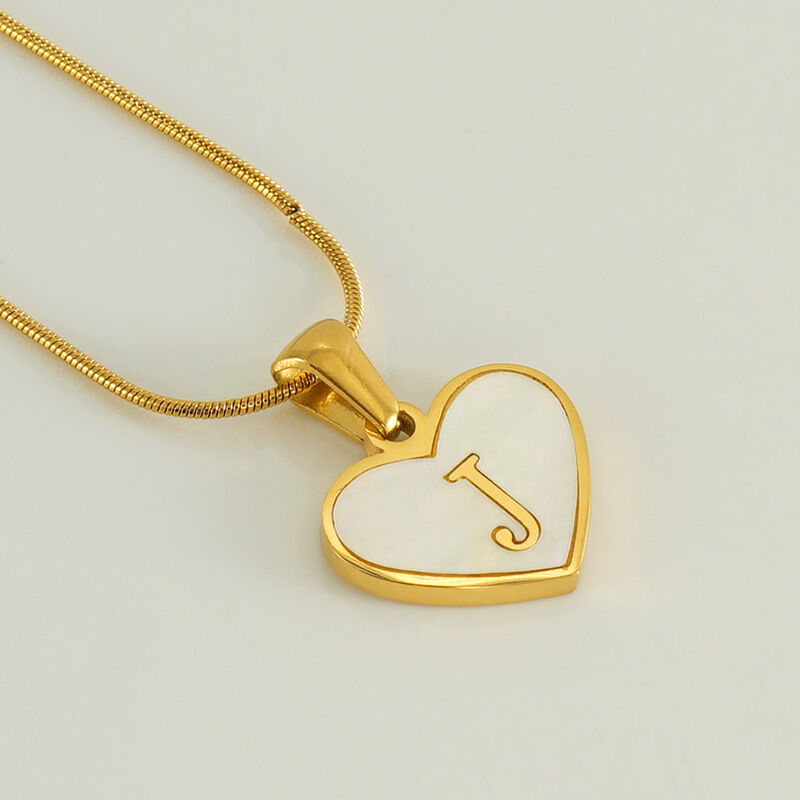 White Shell Letter J (With Chain) Picture10