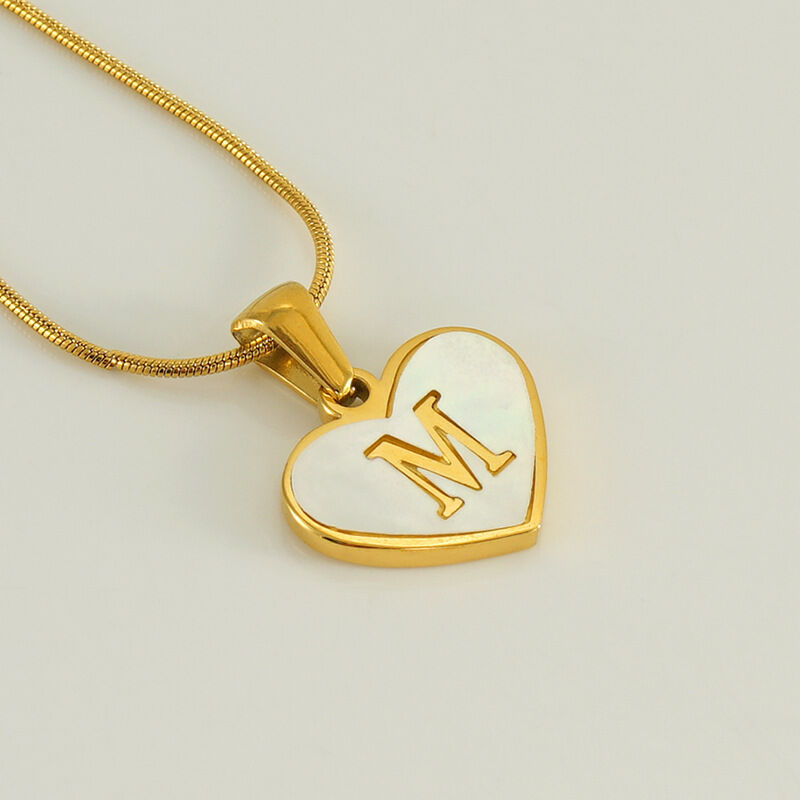 White Shell Letter M (With Chain) Picture13